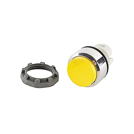 Abb 22MM MODULAR - PUSHBUTTONS, MOM, EXTENDED, CHROME BZL, YELLOW MP3-30Y